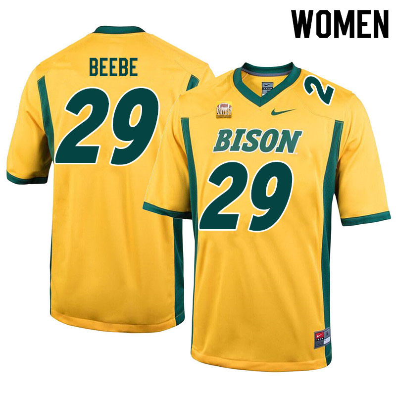 Women #29 Caleb Beebe North Dakota State Bison College Football Jerseys Sale-Yellow
